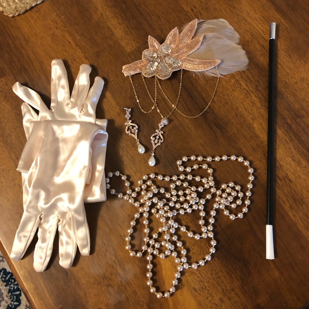 1920’s Gatsby Rose Gold Accessories